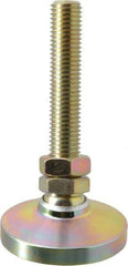 Gibraltar - 3/4-10 Bolt Thread, Studded Pivotal Stud Mount Leveling Pad & Mount - 7,400 Max Lb Capacity, 3" Base Diam - Eagle Tool & Supply