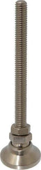 Gibraltar - 3/8-16 Bolt Thread, Studded Pivotal Stud Mount Leveling Pad & Mount - 3,750 Max Lb Capacity, 1-1/4" Base Diam - Eagle Tool & Supply