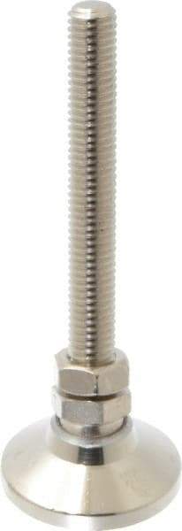 Gibraltar - 1/2-13 Bolt Thread, Studded Pivotal Stud Mount Leveling Pad & Mount - 5,000 Max Lb Capacity, 1-7/8" Base Diam - Eagle Tool & Supply