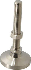 Gibraltar - 5/8-11 Bolt Thread, Studded Pivotal Stud Mount Leveling Pad & Mount - 6,000 Max Lb Capacity, 2-1/2" Base Diam - Eagle Tool & Supply