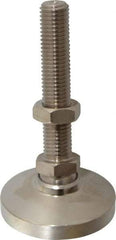Gibraltar - 3/4-10 Bolt Thread, Studded Pivotal Stud Mount Leveling Pad & Mount - 7,400 Max Lb Capacity, 3" Base Diam - Eagle Tool & Supply