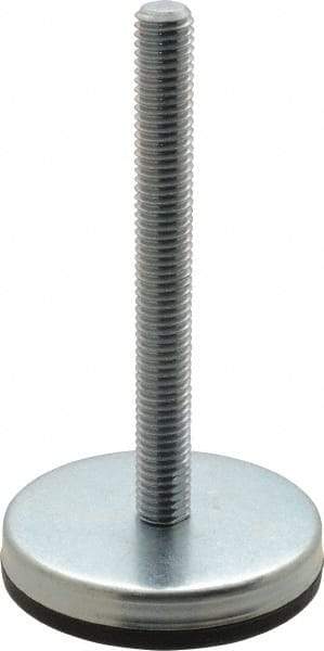 Gibraltar - 1/2-13 Bolt Thread, Stud Mount Leveling Pad & Mount - 500 Max Lb Capacity, 2.8" Base Diam, 4" Thread Length - Eagle Tool & Supply