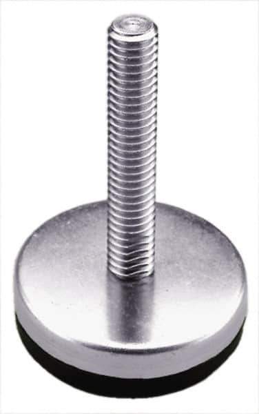 Gibraltar - 1/2-13 Bolt Thread, Stud Mount Leveling Pad & Mount - 250 Max Lb Capacity, 2.4" Base Diam, 4" Thread Length - Eagle Tool & Supply