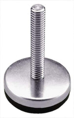 Gibraltar - 1/2-13 Bolt Thread, Stud Mount Leveling Pad & Mount - 250 Max Lb Capacity, 2.4" Base Diam, 4" Thread Length - Eagle Tool & Supply