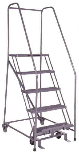 Cotterman - 80" 5 Step Ladder - 350 Lb Capacity, 50" Platform Height, 30" Base Width x 40" Depth, Grip Strut - Eagle Tool & Supply