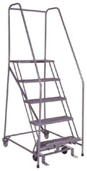 Cotterman - 80" 5 Step Ladder - 350 Lb Capacity, 50" Platform Height, 30" Base Width x 40" Depth, Grip Strut - Eagle Tool & Supply