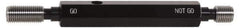 SPI - 1/2-28, Class 3B, Double End Plug Thread Go/No Go Gage - Steel, Size 2 Handle Included - Eagle Tool & Supply