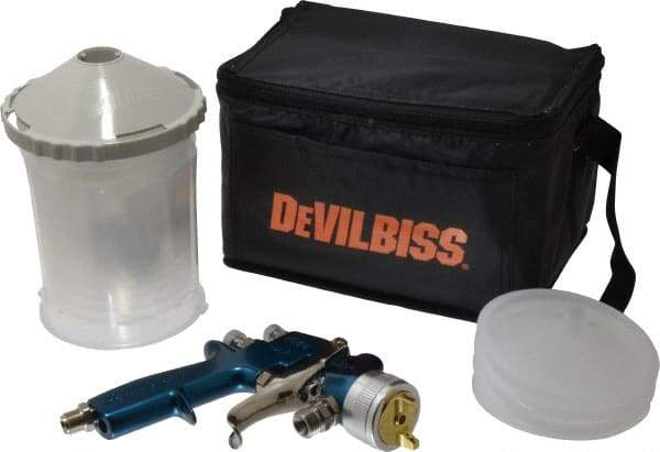 DeVilbiss - Siphon Feed High Volume/Low Pressure Paint Spray Gun - 24 oz Capacity, 100 Max psi, 13 to 23 CFM, For Enamels, Epoxies, Lacquers, Polyurethanes, Primers, Sealers, Stains, Varnishes - Eagle Tool & Supply
