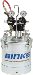 Binks - Paint Sprayer Pressure Tank - 2.8 Gallon Pressure Pot with Agitator and 2 Regulators, Compatible with Pressure Tank and Spray Guns - Eagle Tool & Supply