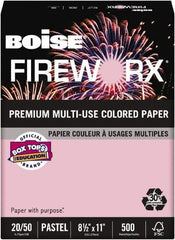 Boise - 8-1/2" x 11" Pink Colored Copy Paper - Use with Laser Printers, Copiers, Plain Paper Fax Machines, Multifunction Machines - Eagle Tool & Supply