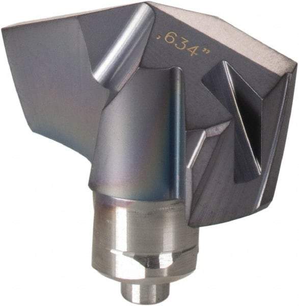 Iscar - Series ICP-2M, 0.634" Diam Grade IC908 140° Replaceable Drill Tip - Carbide, TiAlN Finish, 16 Seat Size, Through Coolant - Eagle Tool & Supply