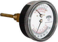 Winters - 2-1/2" Dial, 1/4 Thread, 0-75 Scale Range, Pressure Gauge - Lower Connection Mount, Accurate to 0.03% of Scale - Eagle Tool & Supply