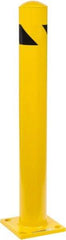 PRO-SAFE - 4-1/2" Diam x 36" High, Steel Bollard - 8" Wide x 8" Long Mounting Plate - Eagle Tool & Supply