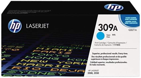 Hewlett-Packard - Cyan Toner Cartridge - Use with HP Color Laser Jet 3500, 3550 - Eagle Tool & Supply
