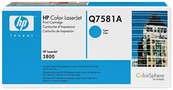 Hewlett-Packard - Cyan Toner Cartridge - Use with HP Color LaserJet 3800, CP3505 - Eagle Tool & Supply