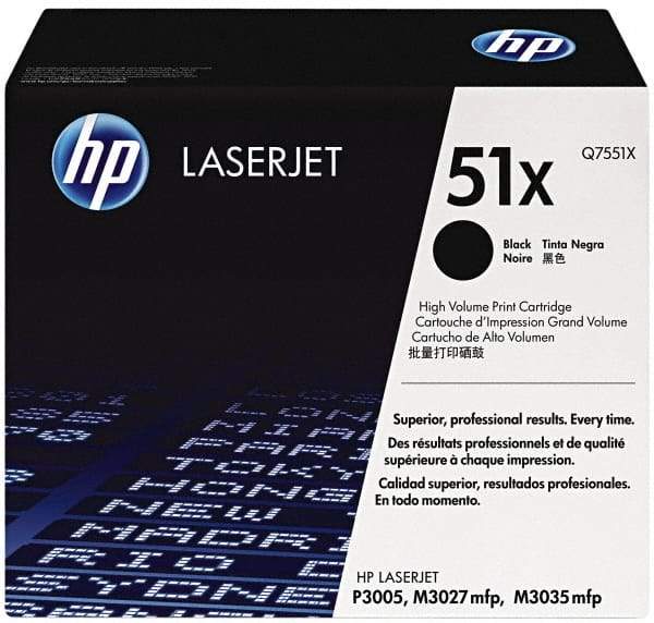 Hewlett-Packard - Black Toner Cartridge - Use with HP LaserJet M3027mfp, M3035mfp, P3005 - Eagle Tool & Supply