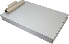 Saunders - 14-1/4 Inch Long x 9-3/4 Inch Wide x 3-1/2 Inch High, Clip Board - Silver - Eagle Tool & Supply