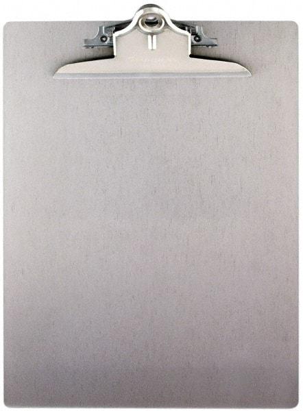 Saunders - 13-1/4 Inch Long x 9 Inch Wide x 1-3/4 Inch High, Clip Board - Silver - Eagle Tool & Supply