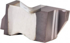 Kennametal - 3M175NG K Grade KCU25, 1.75mm Cutting Width Carbide Grooving Insert - 2.39mm Max Depth of Cut, Right Hand, 0.19mm Corner Radius, AlTiN Finish - Eagle Tool & Supply