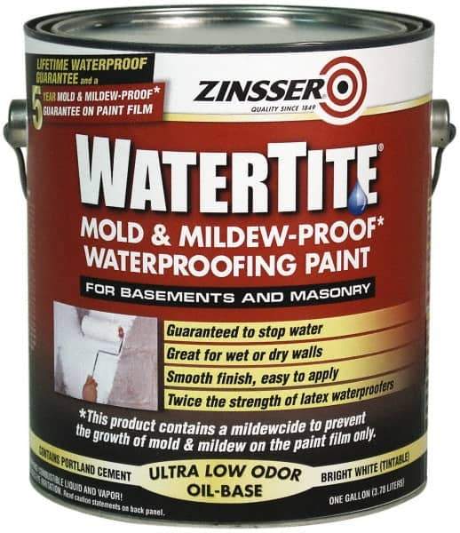 Zinsser - 1 Gal Bright White Semi Gloss Finish Latex Paint - 75 Sq Ft per Gal, Interior/Exterior, <400 gL VOC Compliance - Eagle Tool & Supply