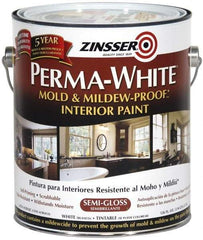 Zinsser - 1 Gal White Semi Gloss Finish Latex Paint - 400 Sq Ft per Gal, Interior/Exterior, <50 gL VOC Compliance - Eagle Tool & Supply