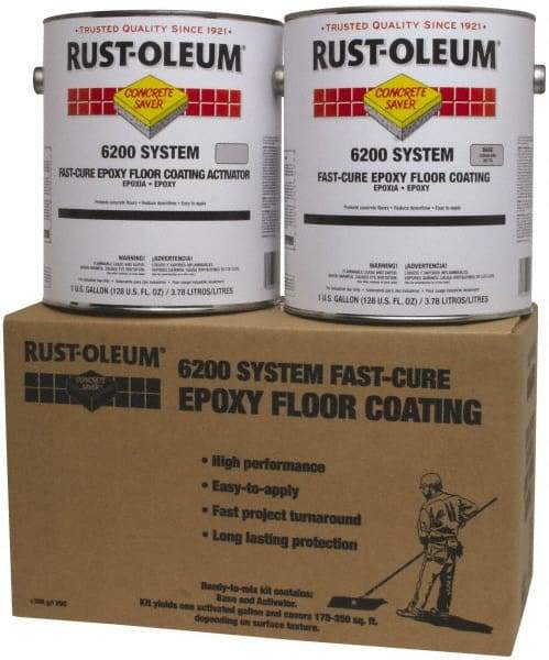 Rust-Oleum - 1 Gal Can Semi Gloss Silver Gray Floor Coating - <250 g/L VOC Content - Eagle Tool & Supply