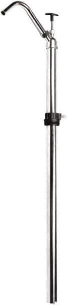 Value Collection - 3/4" Outlet, Steel Hand Operated T Handle Pump - 16 oz per Stroke, 41" OAL, For Petroleum Based Products - Eagle Tool & Supply