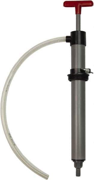 Value Collection - 19/32" Outlet, PVC Hand Operated Drum Pump - 8 oz per Stroke, 22" OAL, For Most Liquid Chemicals - Eagle Tool & Supply