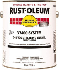 Rust-Oleum - 1 Gal Almond Gloss Finish Alkyd Enamel Paint - 230 to 425 Sq Ft per Gal, Interior/Exterior, Direct to Metal, <340 gL VOC Compliance - Eagle Tool & Supply