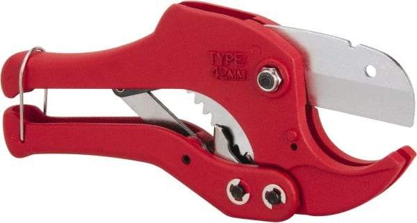 Value Collection - 1/8" to 1-5/8" Pipe Capacity, Pipe Cutter - Cuts Plastic - Eagle Tool & Supply