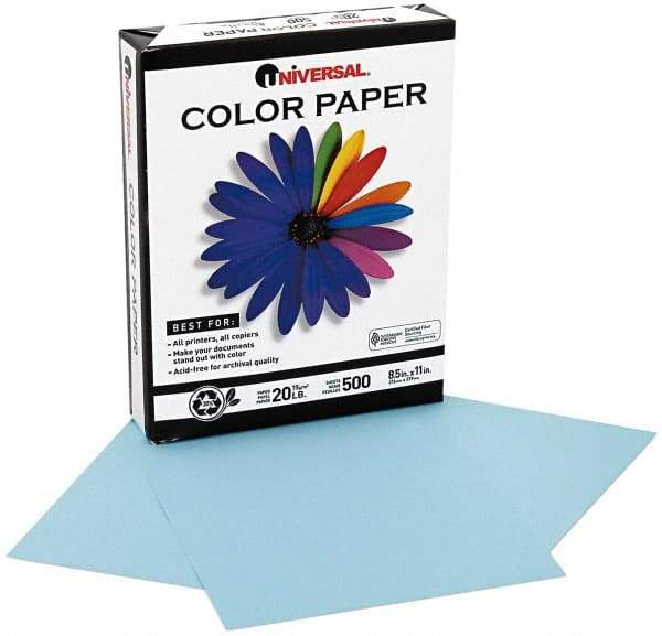 UNIVERSAL - 8-1/2" x 11" Blue Copy Paper - Use with Laser Printers, Copiers, Offset Presses, Spirit Duplicators - Eagle Tool & Supply