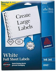 AVERY - 11" Long, White Paper Shipping Label - For Inkjet Printers - Eagle Tool & Supply