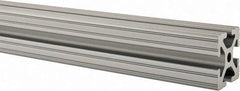 80/20 Inc. - 48 Inches Long x 1-1/2 Inches Wide x 1-1/2 Inches High, T Slotted Aluminum Extrusion - 1.154 Square Inches, Clear Anodized Finish - Eagle Tool & Supply