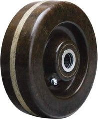 Hamilton - 6 Inch Diameter x 2 Inch Wide, Phenolic Caster Wheel - 1,200 Lb. Capacity, 2-3/16 Inch Hub Length, 3/4 Inch Axle Diameter, Straight Roller Bearing - Eagle Tool & Supply