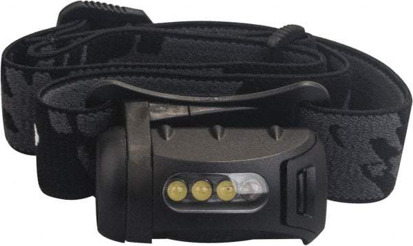 Princeton Tec - 3 White, 1 Red LED Bulb, 45 Lumens, Hands-free Flashlight - Black Plastic Body, 3 AAA Alkaline Batteries Included - Eagle Tool & Supply