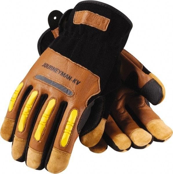 PIP - Size XL Leather/Spandex/Lycra/Kevlar Work Gloves - Kevlar Lined, Padded Goat Skin Palm - Eagle Tool & Supply
