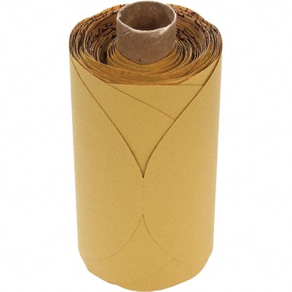 3M - 5" Diam, 240 Grit Aluminum Oxide Adhesive PSA Disc - Very Fine Grade, Gold, Paper Backing, Flexible, Use with Random Orbital Sanders - Eagle Tool & Supply