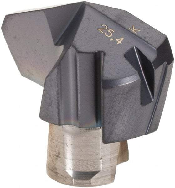 Iscar - Series ICK, 1" Diam Grade IC908 140° Replaceable Drill Tip - Carbide, TiAlN Finish, 25 Seat Size, Through Coolant - Eagle Tool & Supply