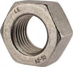 Value Collection - M36x4.00 Metric Coarse Stainless Steel Right Hand Hex Nut - 55mm Across Flats, 29mm High, Uncoated - Eagle Tool & Supply