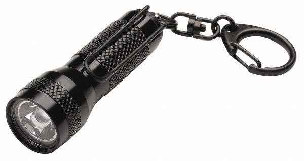 Streamlight - White LED Bulb, 4 Lumens, Mini Flashlight - Black Aluminum Body, 4 Button/Coin Cell Alkaline Batteries Included - Eagle Tool & Supply