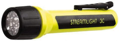 Streamlight - White LED Bulb, 85 Lumens, Industrial/Tactical Flashlight - Black, Yellow Plastic Body, 3 C Alkaline Batteries Not Included - Eagle Tool & Supply