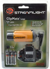 Streamlight - Green, White LED Bulb, 27 Lumens, Hands-free Flashlight - Yellow Plastic Body, 3 AAA Alkaline Batteries Included - Eagle Tool & Supply