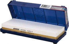 Norton - 8" Long x 3" Wide x 1" Thick, Sharpening Stone - Rectangle, 4000/8000 Grit, Ultra Fine Grade - Eagle Tool & Supply