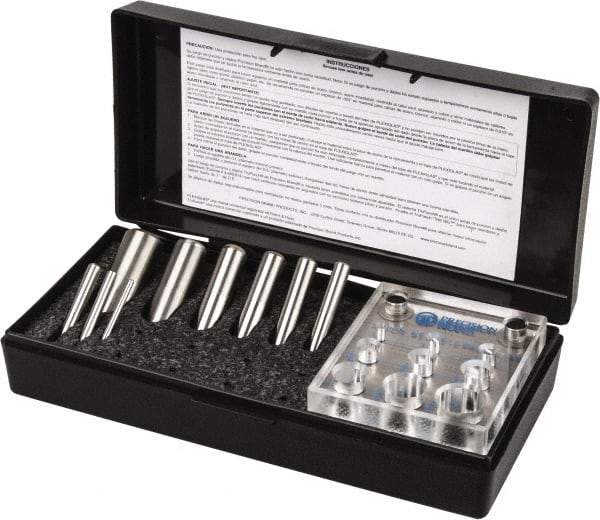 Value Collection - 1/8 to 3/4 Inch Diameter Shim Punch and Die Set - 1/8, 3/16, 1/4, 5/16, 3/8, 7/16, 1/2, 5/8 and 3/4 Inch Diameter, 9 Piece - Eagle Tool & Supply