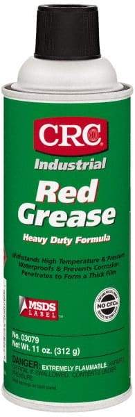 CRC - 16 oz Aerosol Aluminum High Temperature Grease - Red, High Temperature, 500°F Max Temp, NLGIG 2, - Eagle Tool & Supply