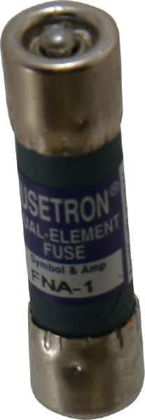 Cooper Bussmann - 250 VAC, 1 Amp, Time Delay Pin Indicator Fuse - Fuse Holder Mount, 1-1/2" OAL, 10 at 125 V kA Rating, 13/32" Diam - Eagle Tool & Supply