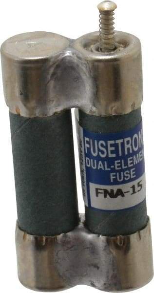 Cooper Bussmann - 125 VAC, 15 Amp, Time Delay Pin Indicator Fuse - Fuse Holder Mount, 1-1/2" OAL, 10 at AC kA Rating, 13/32" Diam - Eagle Tool & Supply