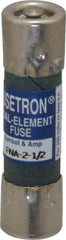 Cooper Bussmann - 250 VAC, 2.5 Amp, Time Delay Pin Indicator Fuse - Fuse Holder Mount, 1-1/2" OAL, 10 at 125 V kA Rating, 13/32" Diam - Eagle Tool & Supply