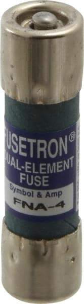 Cooper Bussmann - 250 VAC, 4 Amp, Time Delay Pin Indicator Fuse - Fuse Holder Mount, 1-1/2" OAL, 10 at 125 V kA Rating, 13/32" Diam - Eagle Tool & Supply