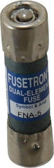 Cooper Bussmann - 250 VAC, 5 Amp, Time Delay Pin Indicator Fuse - Fuse Holder Mount, 1-1/2" OAL, 10 at 125 V kA Rating, 13/32" Diam - Eagle Tool & Supply